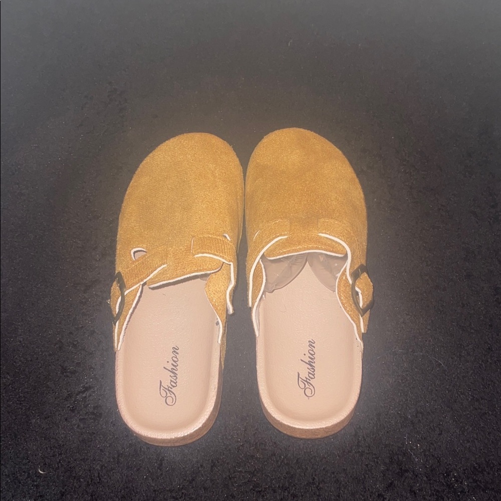 Fashion Women's Brown Suede Mules